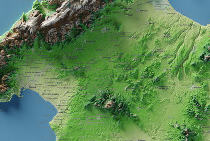 Mapa topogràfic de Mallorca, Clàssic, 61 × 91 cm: detall central.
