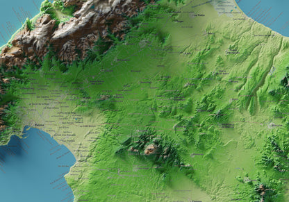 Edició octubre 2026 · Mapa topogràfic de Mallorca, Clàssic, 70 × 100 cm: detall central.