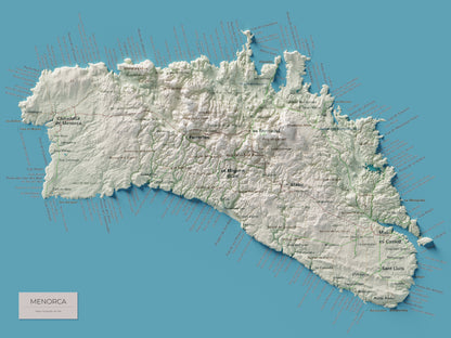 Edició octubre 2026 · Mapa topogràfic de Menorca, Cartogràfic, 30 × 40 cm: mapa complet.