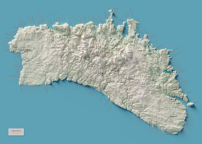Edició octubre 2026 · Mapa topogràfic de Menorca, Cartogràfic, 50 × 70 cm: mapa complet.
