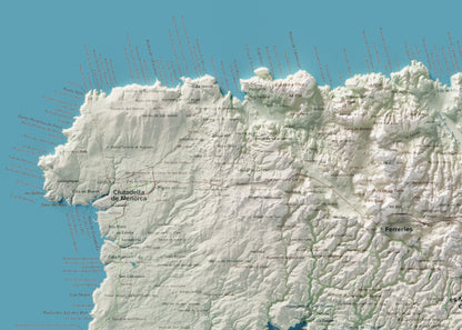 Edició octubre 2026 · Mapa topogràfic de Menorca, Cartogràfic, 50 × 70 cm: detall de la costa nord-oest.