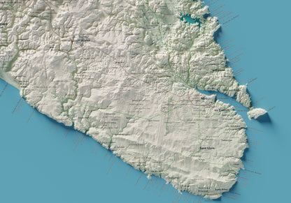 Edició octubre 2026 · Mapa topogràfic de Menorca, Cartogràfic, 70 × 100 cm: detall de la costa sud-est.