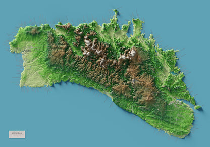 Edició octubre 2026 · Mapa topogràfic de Menorca, Clàssic, 70 × 100 cm: mapa complet.