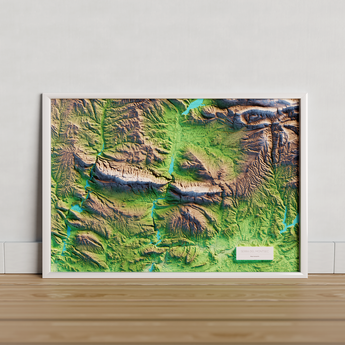 MONTSEC. Mapa topográfico artístico en color