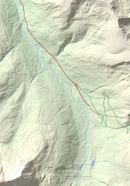 Mapa de relieve de Pic Alt del Cubil, 2834 m, Andorra, lámina 100 Cims de Trobart. Detalle de la zona superior derecha. 70 × 100 cm.