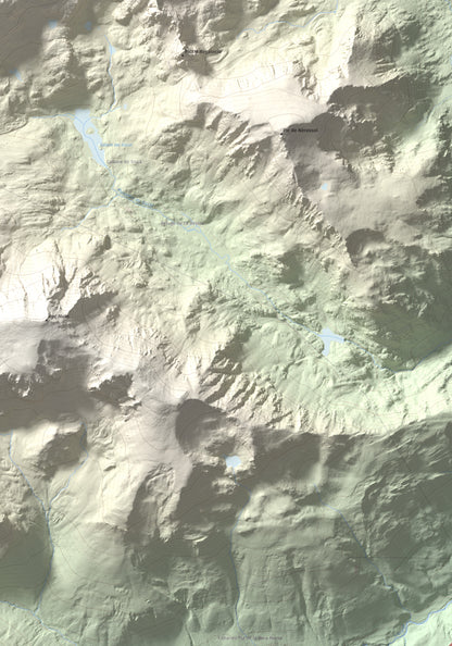 Mapa de relieve de Pic d'Escobes, 2780 m, Andorra, lámina 100 Cims de Trobart. Detalle de la zona inferior derecha. 70 × 100 cm.