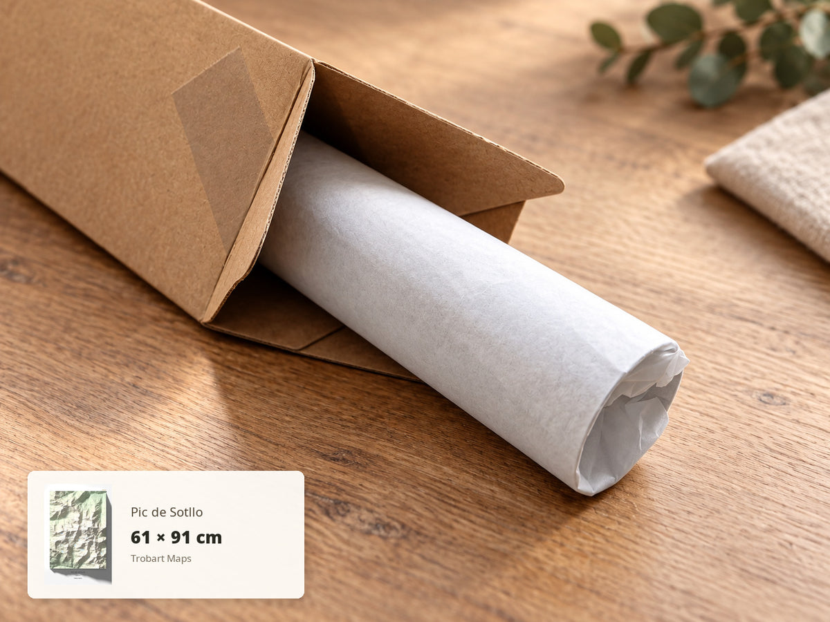 Pic de Sotllo · làmina enrotllada i embalatge 61 × 91 cm.