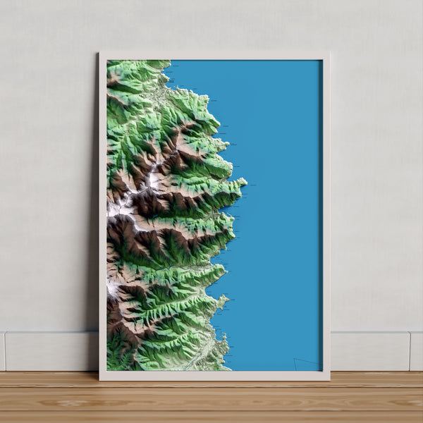 PORTBOU. Mapa artístic del relleu local.