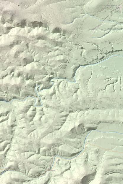 Mapa de relieve de Roc de Mallorca, 443 m, Rosselló, lámina 100 Cims de Trobart. Detalle de la zona inferior derecha. 61 × 91 cm.