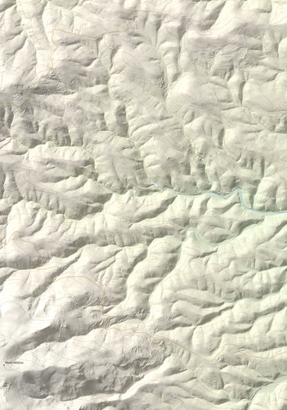 Mapa de relieve de Roc de Mallorca, 443 m, Rosselló, lámina 100 Cims de Trobart. Detalle de la zona inferior izquierda. 70 × 100 cm.