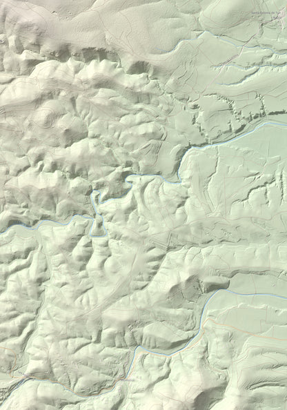 Mapa de relieve de Roc de Mallorca, 443 m, Rosselló, lámina 100 Cims de Trobart. Detalle de la zona inferior derecha. 70 × 100 cm.