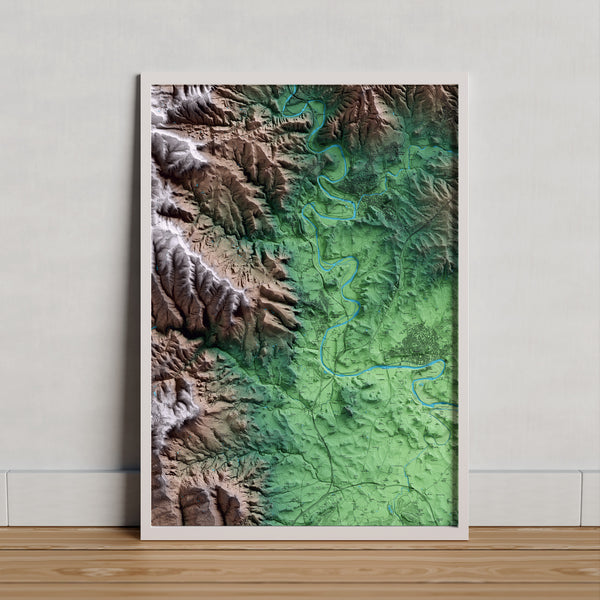 SANT HIPÒLIT DE VOLTREGÀ. Mapa artístic del relleu local.