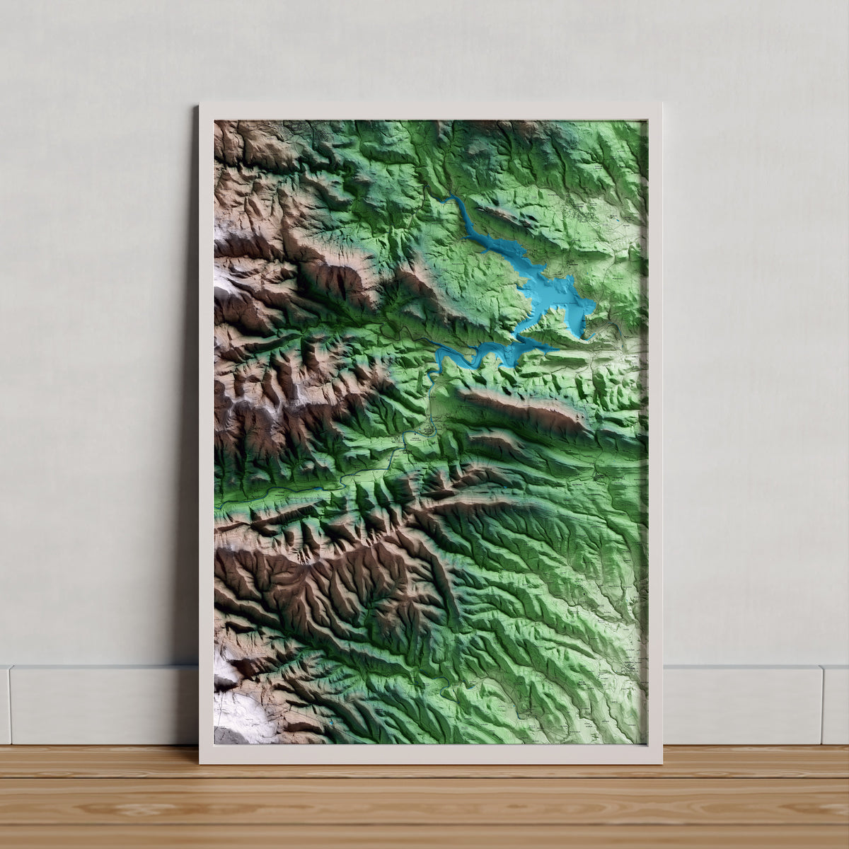 SANT LLORENÇ DE LA MUGA. Mapa artístic del relleu local.