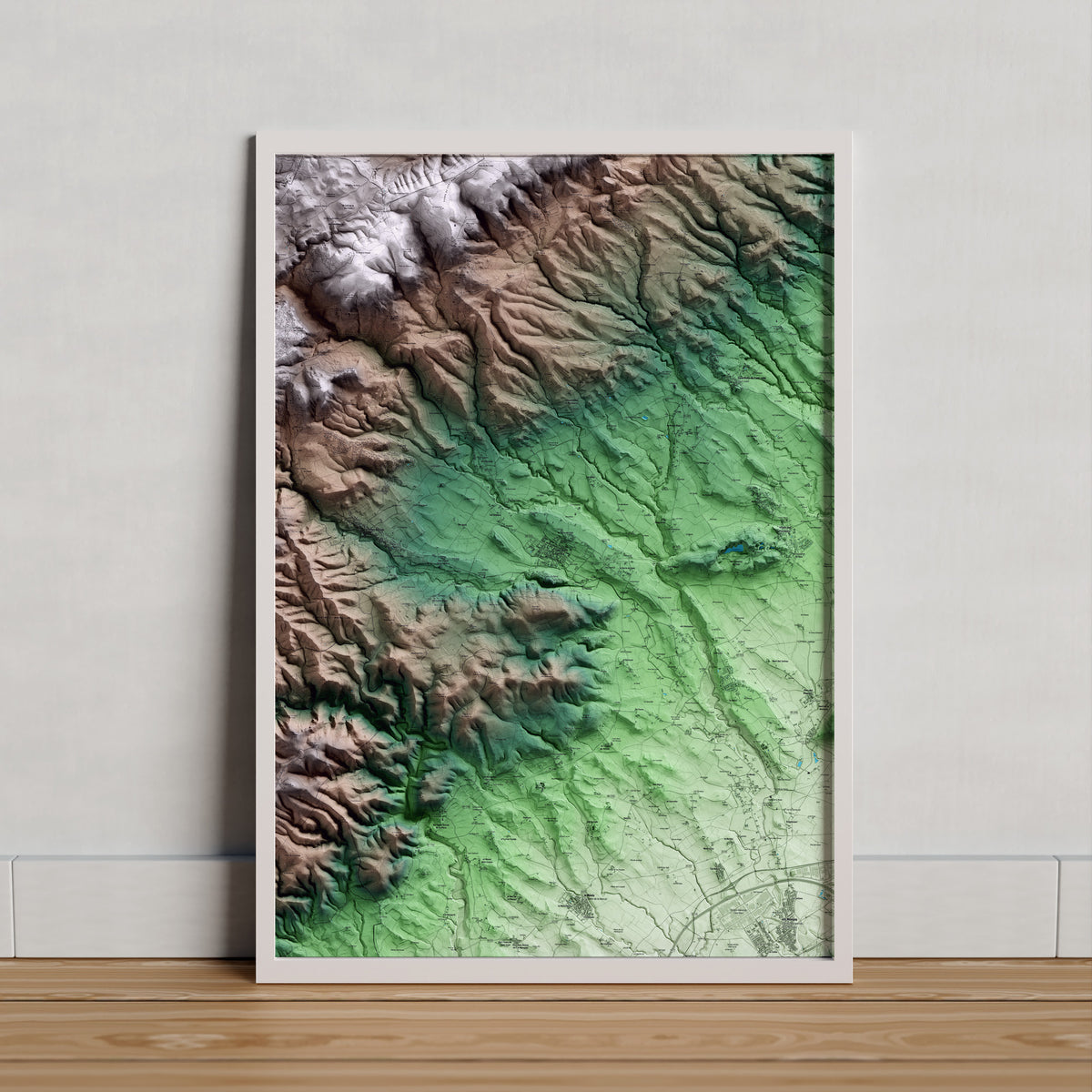 SANT MARTÍ SARROCA. Mapa artístico del relieve local.