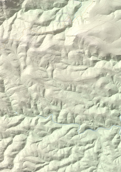 Mapa de relieve de Sant Martí de la Roca, 522 m, Rosselló, lámina 100 Cims de Trobart. Detalle de la zona inferior derecha. 70 × 100 cm.