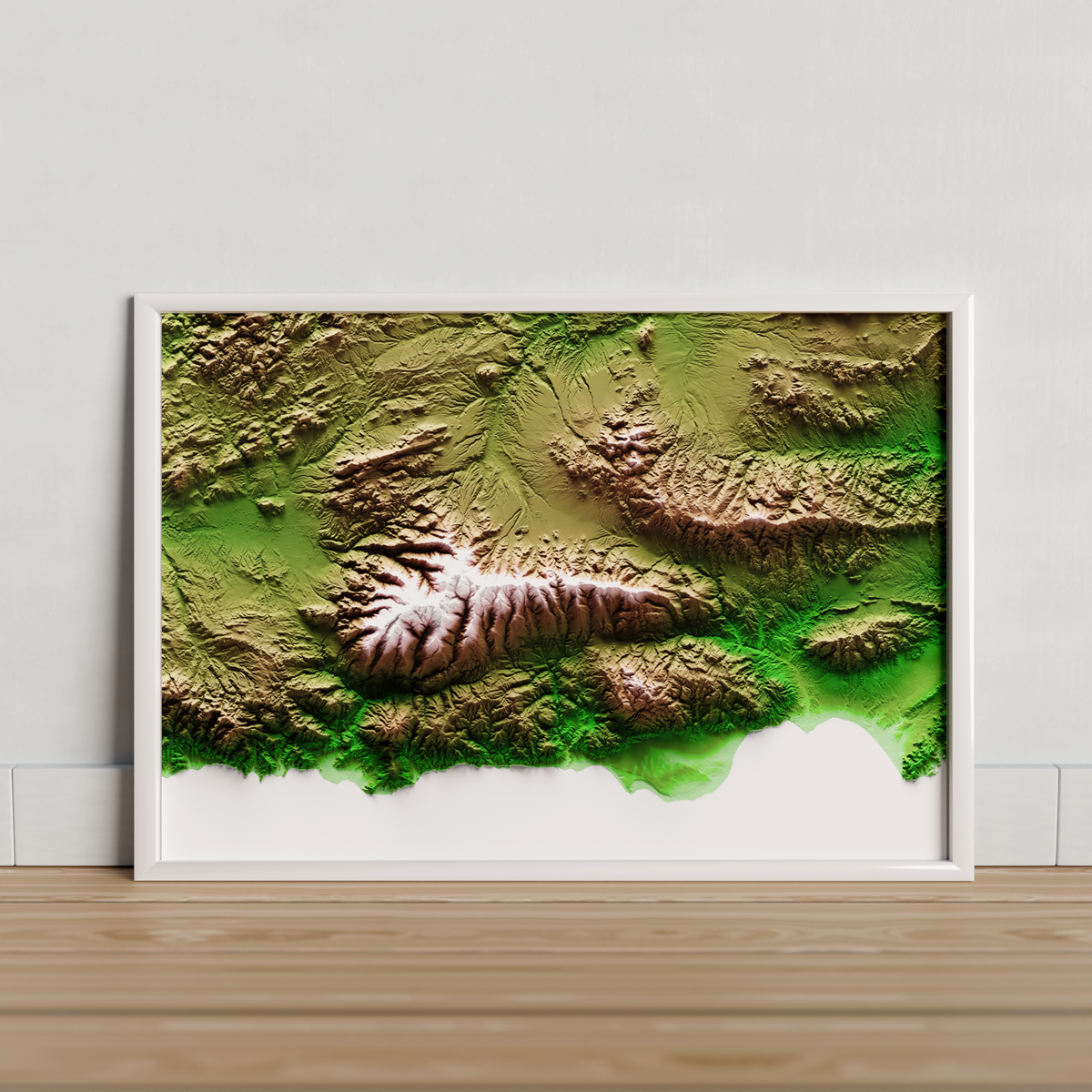 SIERRA NEVADA. Mapa de relieve clásico de Andalucía