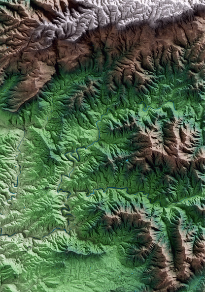 Mapa artístico del relieve de Torroja del Priorat, al Priorat, con 15 km de entorno y base topográfica ICGC