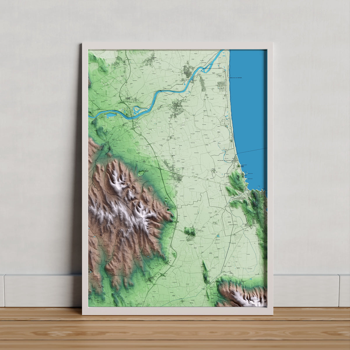 VILADAMAT. Mapa artístico del relieve local.