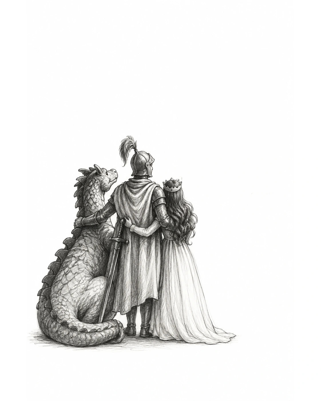 Sant Jordi, princess and dragon