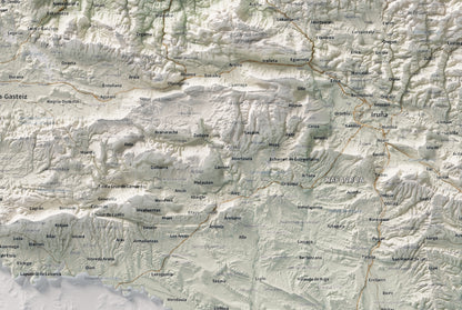 Euskal Herria, Cartogràfic, 61 × 91 cm: detall central.