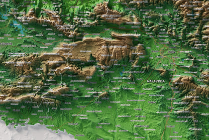 Euskal Herria, Clàssic, 61 × 91 cm: detall central.