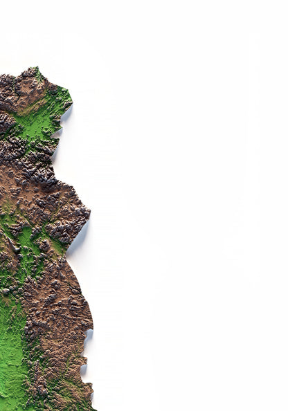 Finlàndia: detall de la il·lustració del mapa en relleu.