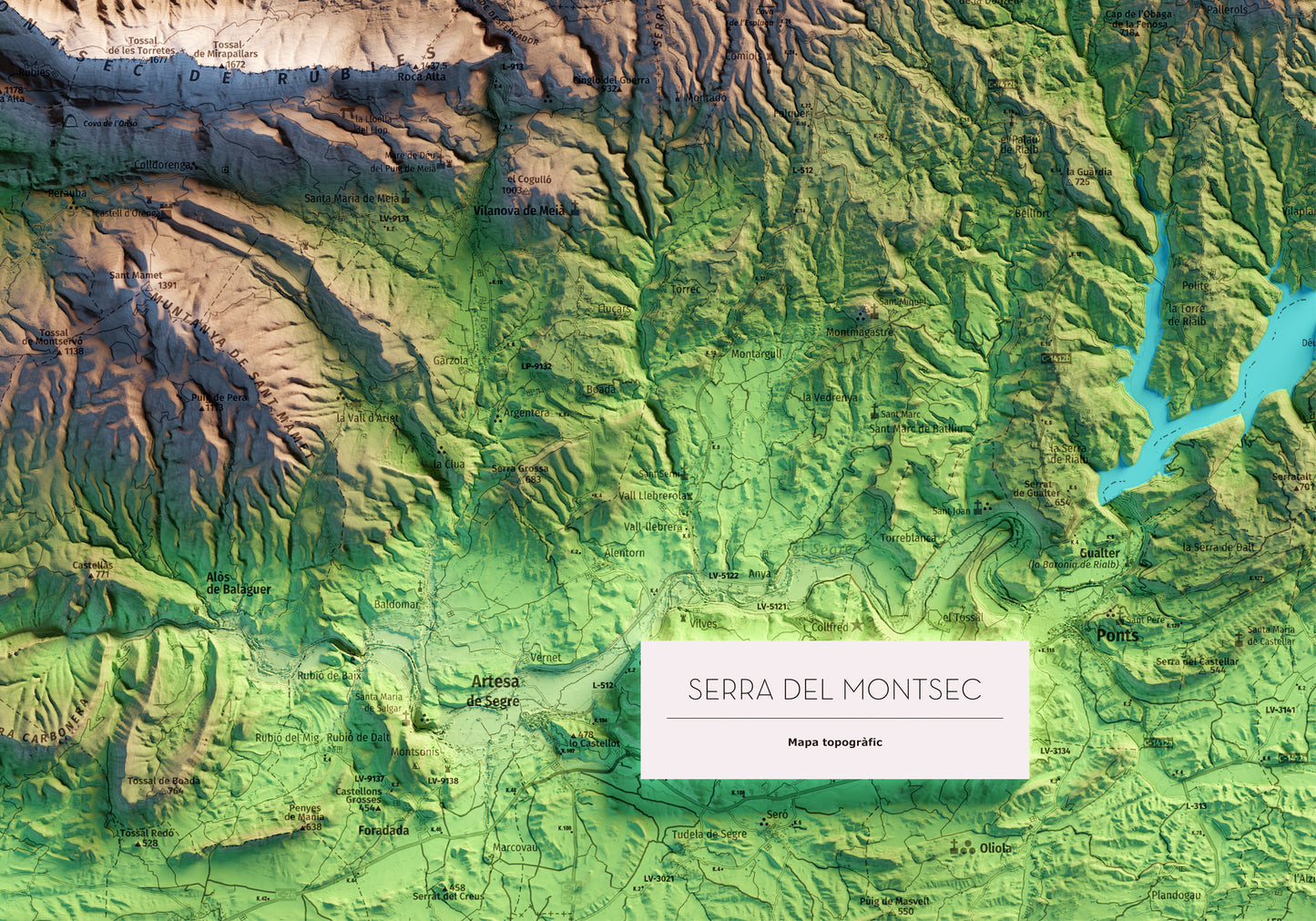 MONTSEC. Mapa topográfico.