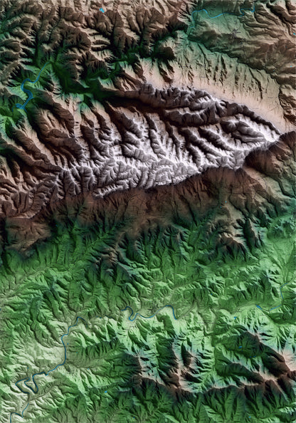 Mapa artístico del relieve de la Morera de Montsant, al Priorat, con 15 km de entorno y base topográfica ICGC