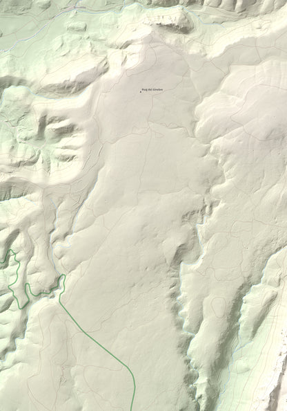 Mapa topogràfic del relleu: la Serra (Vingrau), 576 m. Detall de la zona superior esquerra. 70 × 100 cm.