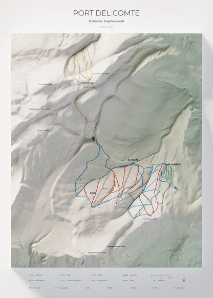 Mapa de pistes de Port del Comte · Cartogràfic · 50 × 70 cm. Làmina sencera.