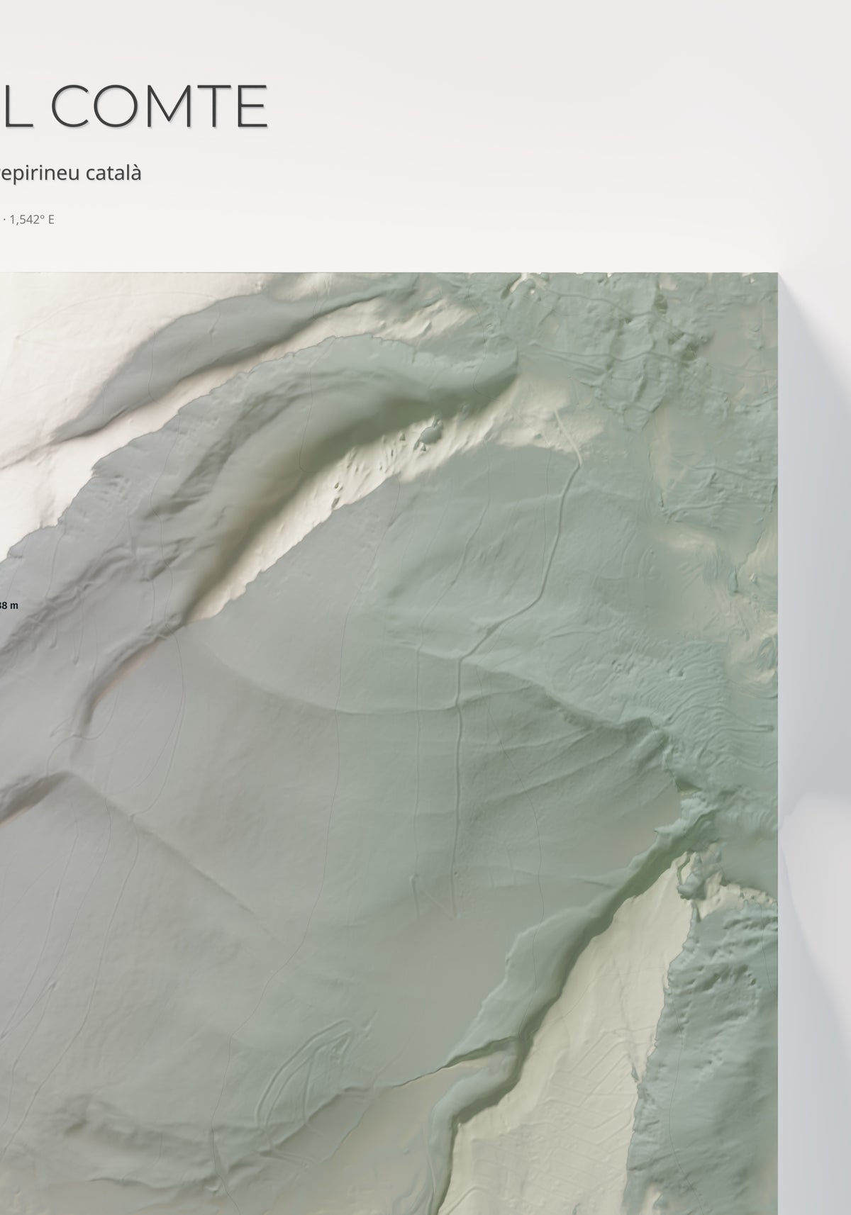 Mapa de pistes de Port del Comte · Cartogràfic · 70 × 100 cm. Detall del quadrant superior dret.