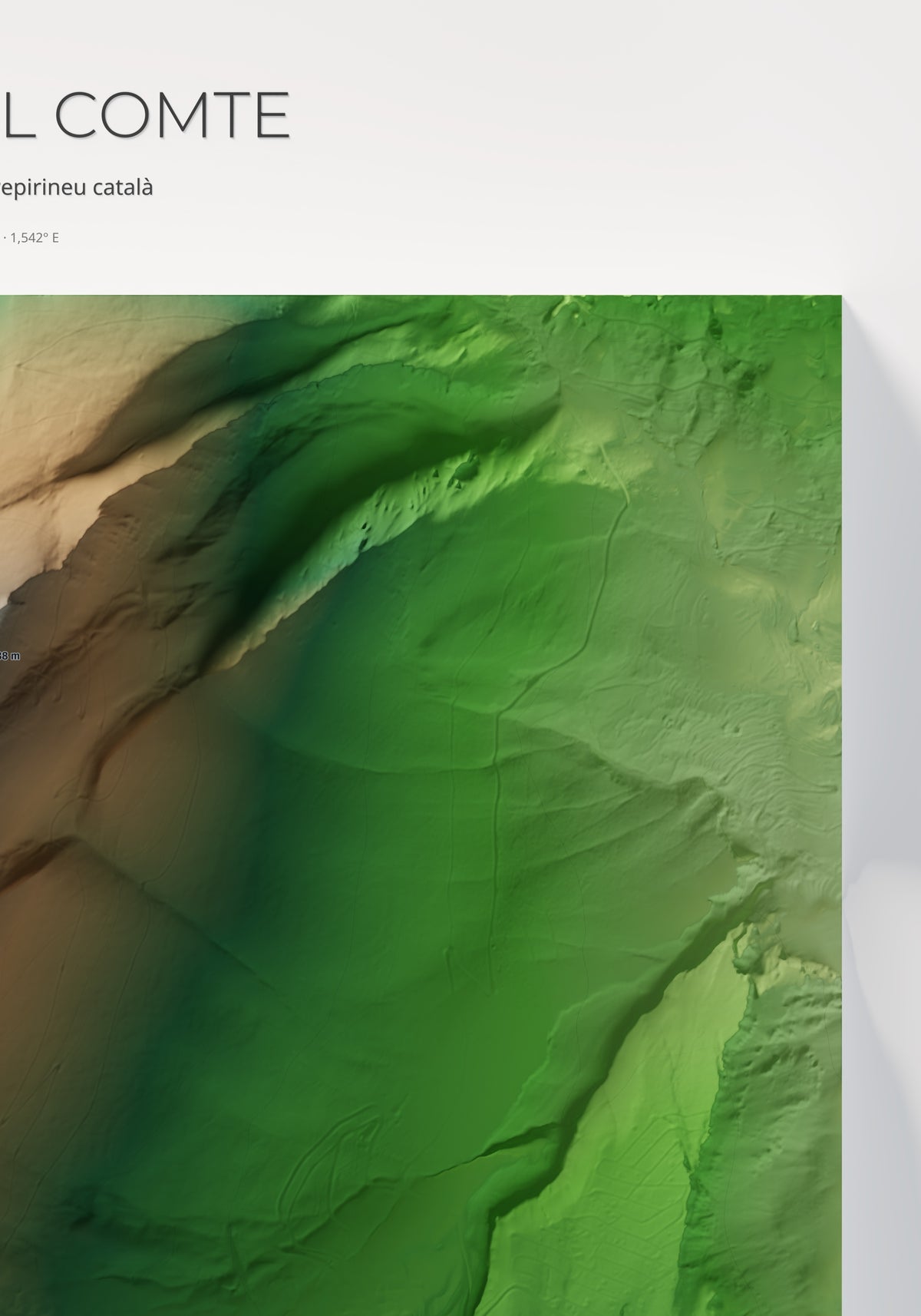 Mapa de pistes de Port del Comte · Clàssic · 70 × 100 cm. Detall del quadrant superior dret.
