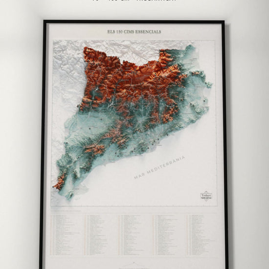 Recorrido del mapa de las 150 cimas esenciales, azul y naranja. Nuevo reel de 36 segundos.