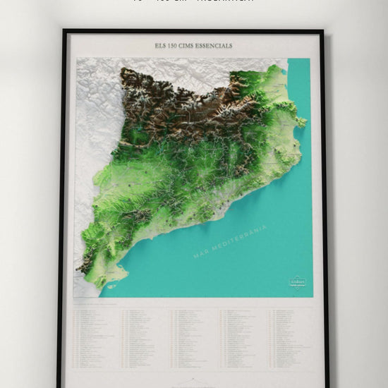 Recorrido del mapa de las 150 cimas esenciales, colores clásicos. Nuevo reel de 36 segundos.