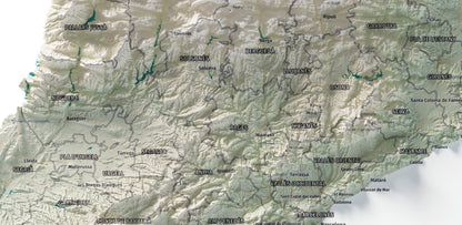 Mapa del relieve de Principat de Catalunya · Cartográfico · 50 × 70 cm · Detalle del centro