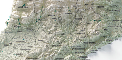 Mapa del relieve de Principat de Catalunya · Cartográfico · 61 × 91 cm · Detalle del centro