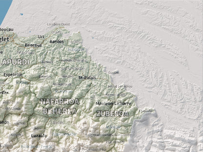 Euskal Herria, Cartogràfic, 30 × 40 cm: detall superior dret.