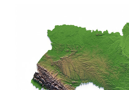 Ucraïna: detall de la il·lustració del mapa en relleu.