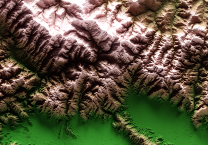 ALPES APUANOS. Mapa de relieve clásico.