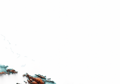 CARIBBEAN. Mapa de relieve con contraste.