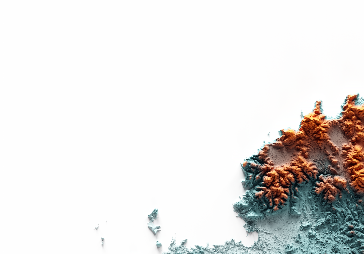 IBIZA. Mapa de relieve con contraste.