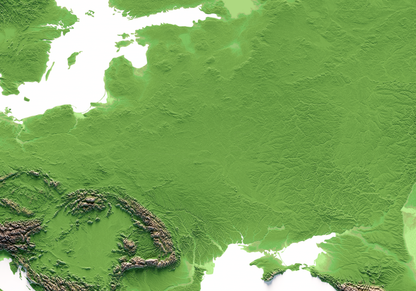 EUROPE. Mapa de relieve clásico.