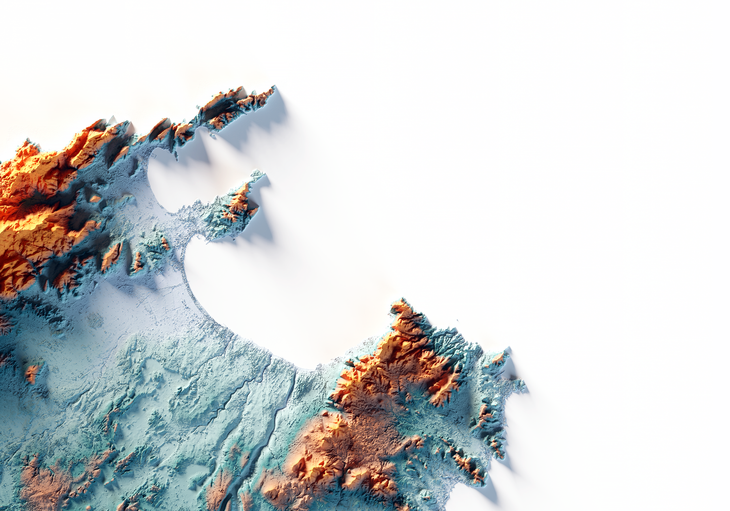 MALLORCA. Mapa de relieve con contraste.