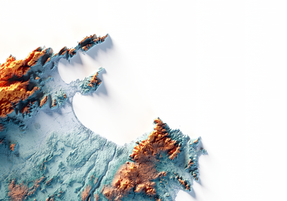 MALLORCA. Mapa de relieve con contraste.