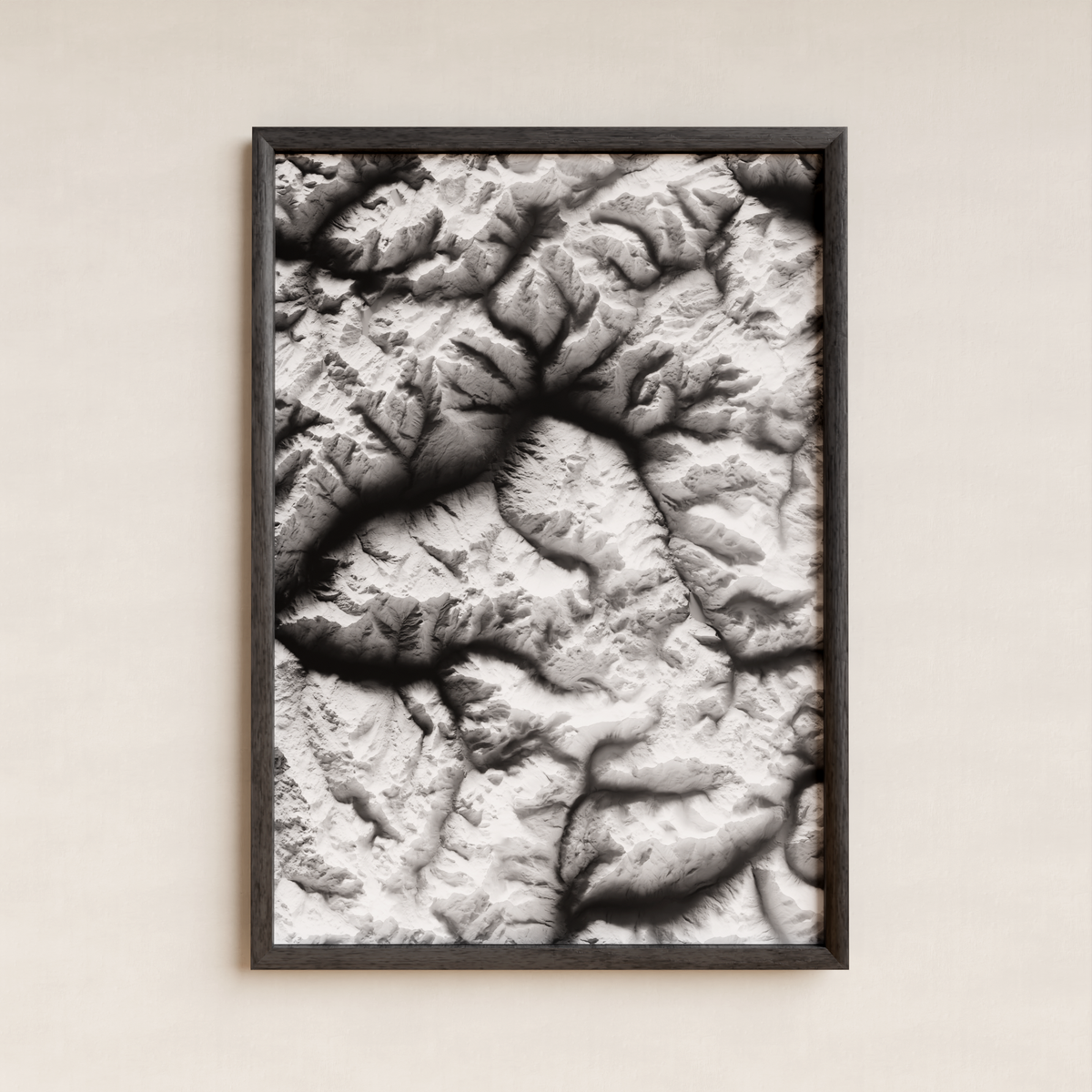 PEISEY-NANCROIX. Mapa de relieve artístico / sombreado gris