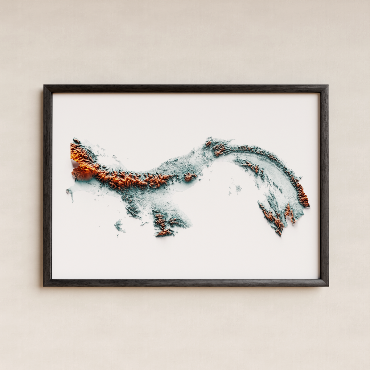 PANAMÀ. Mapa de relleu artístic / contrastat