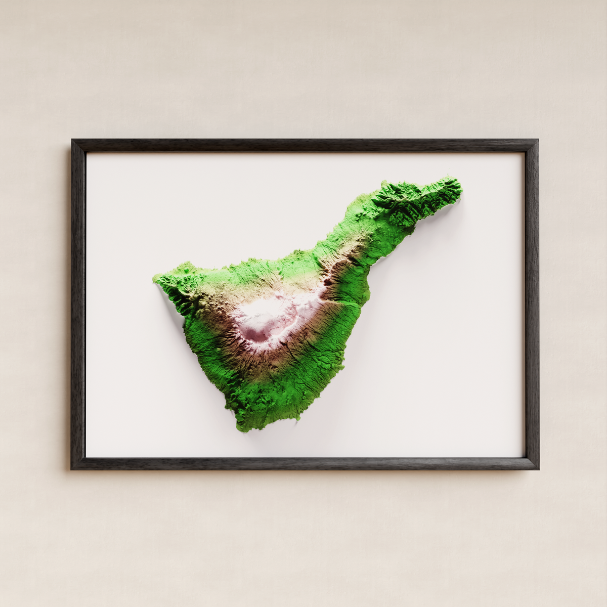 TENERIFE. Mapa de relleu artístic / paleta clàssica
