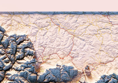 CATALUNYA. Mapa topográfico.