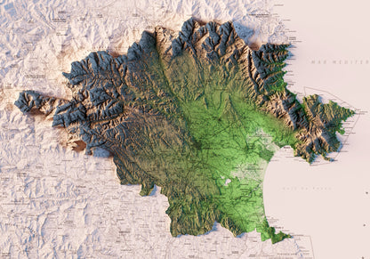 L'ALT EMPORDÀ. Mapa topográfico.