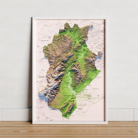 LES TERRES DE L'EBRE. Mapa topográfico.